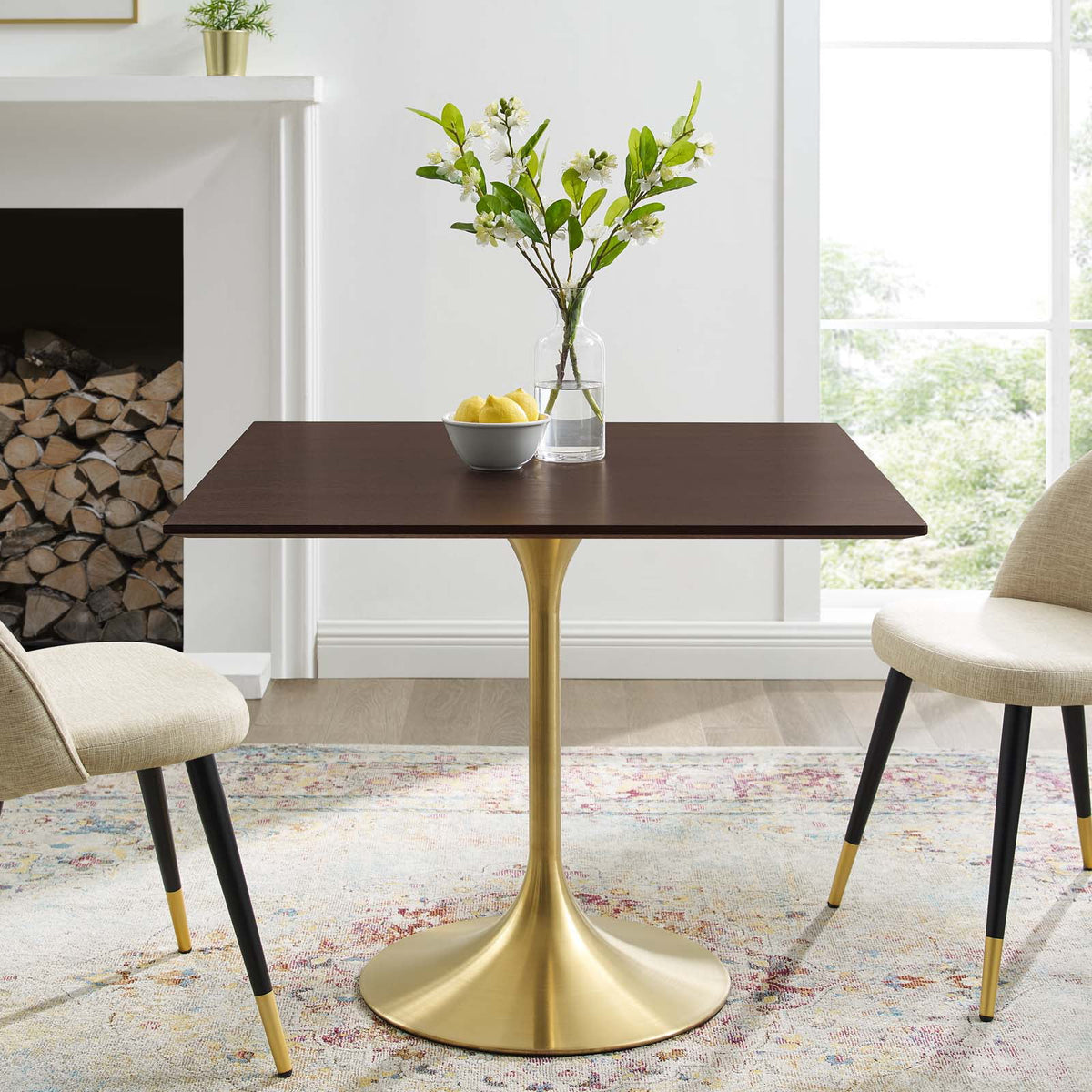 Square Wood Dining Table C413