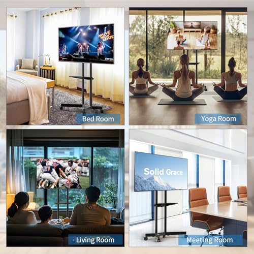 Rolling TV Stand with Wheels for 32-75 Inch TVs Y166