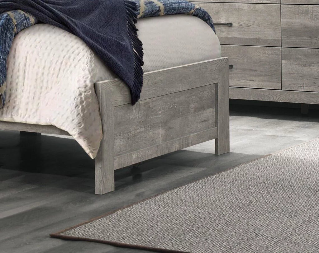 Gray Twin Size Bed and 2 Nightstands 3pc Set P212