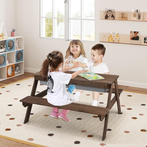 Kids 4 in 1 Sand and Water Table with Umbrella I2727