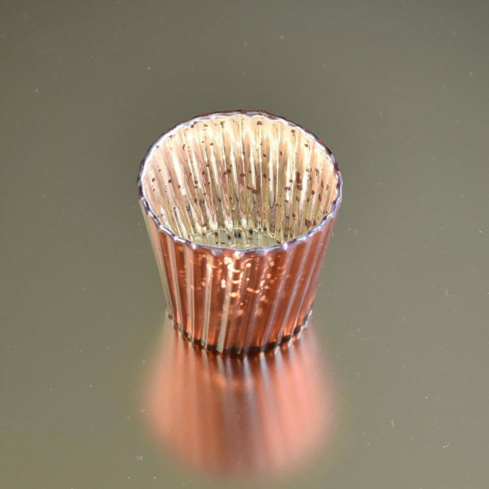 24 Pack Vintage Mercury Glass Candle Holders P87977