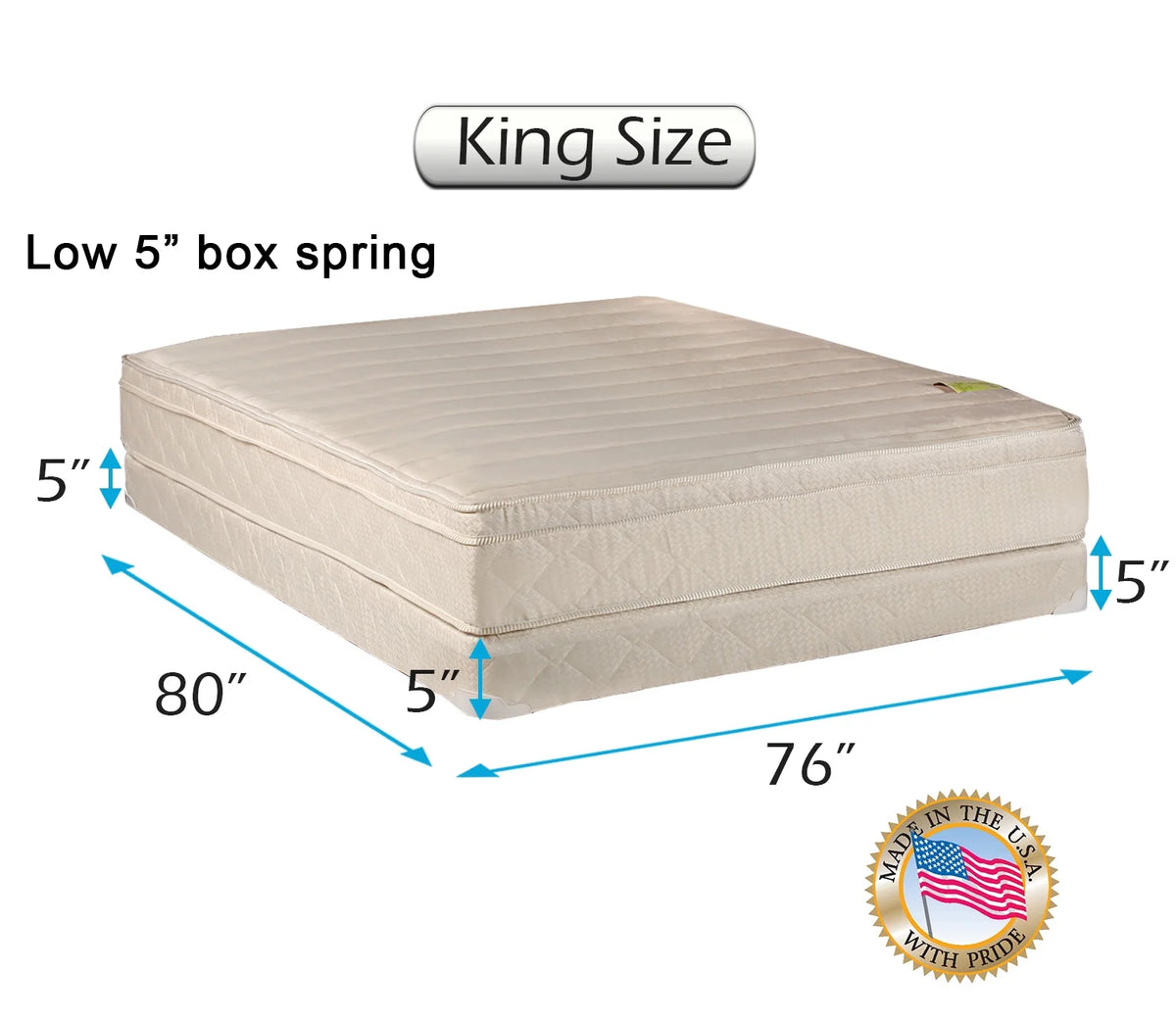 King Mattress & Low 5 Height Box Spring H806243