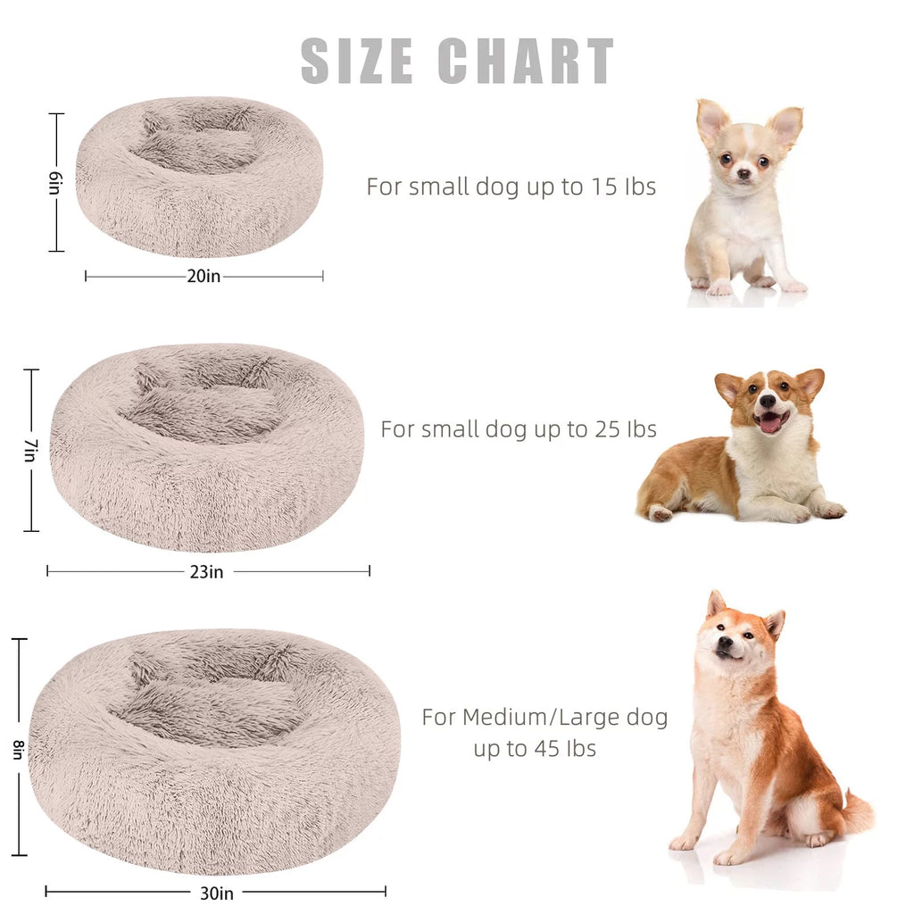 23in Washable Round Dog Bed M53158