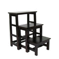 Dark Brown Wooden 3 Step Folding Table J815