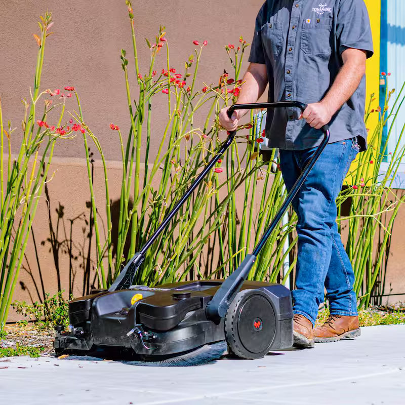 Battery Powered Push Sweeper with Triple Power Brooms G25738
