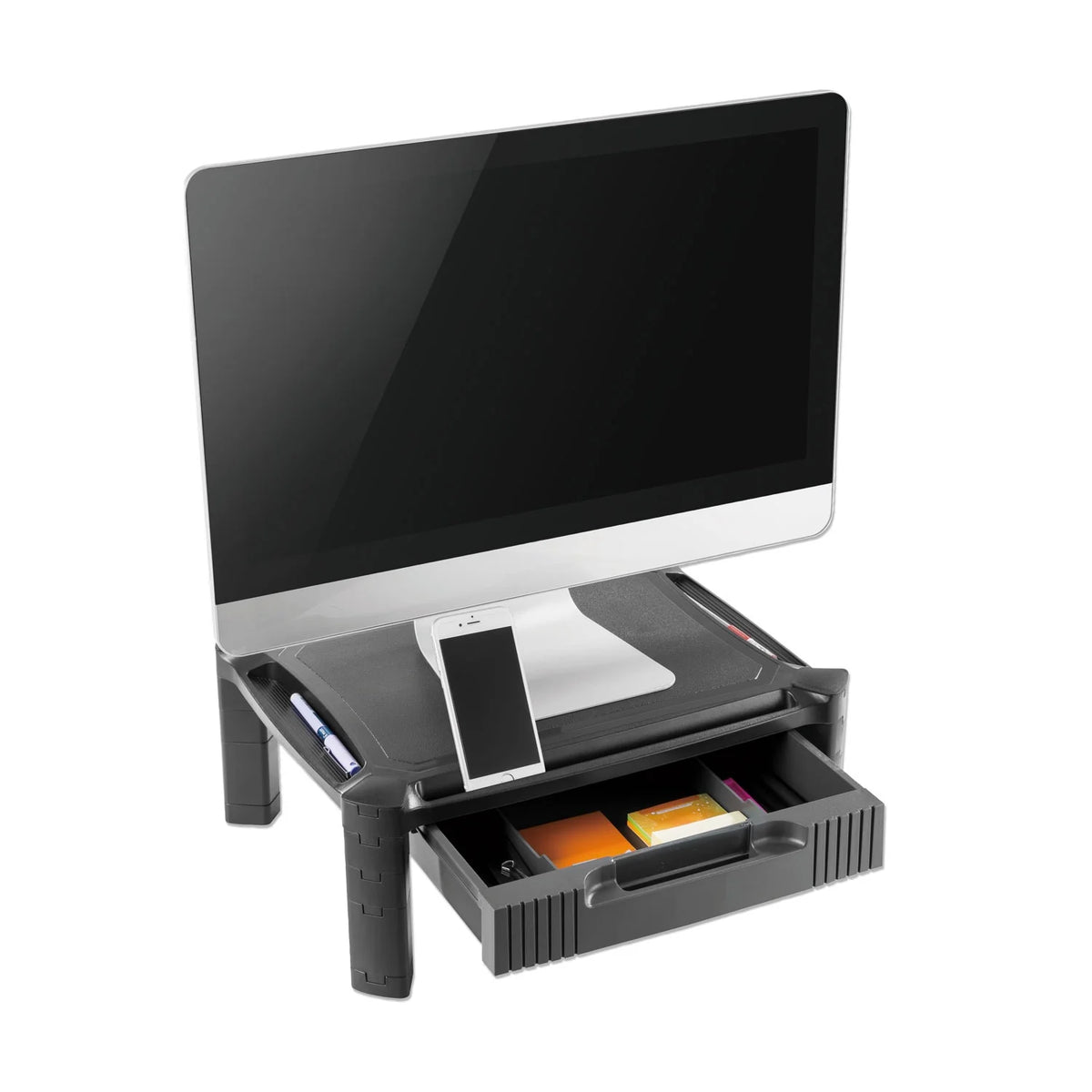 Black Large Monitor Stand with Cable Management K72900