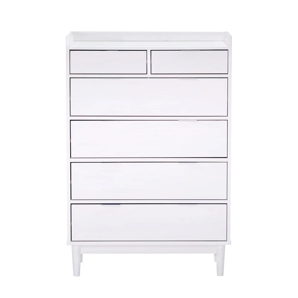 Solid Wood 6-Drawer Chest - White I751