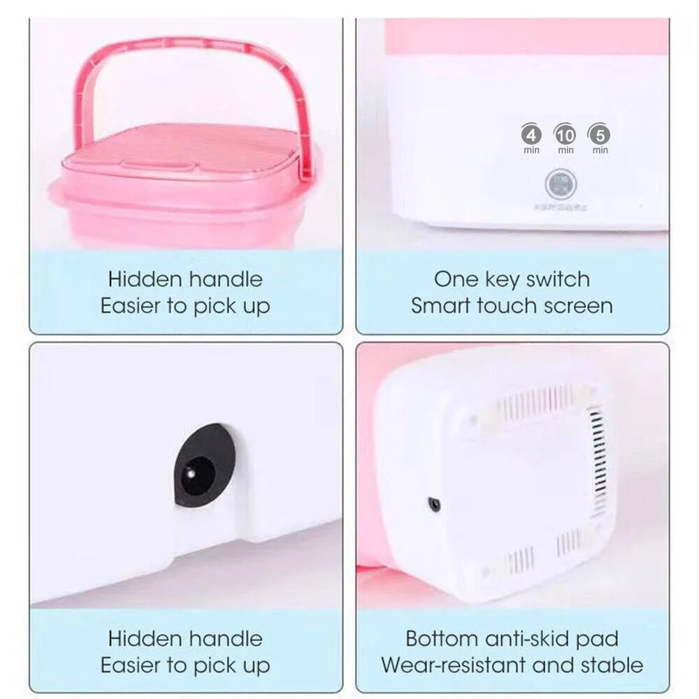 Compact Folding Washing Machine Pink L7852
