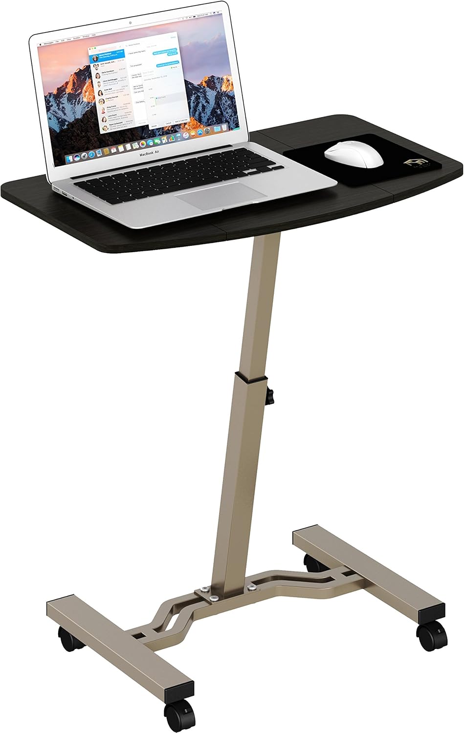 Height Adjustable Mobile Laptop Stand Desk Rolling Cart D6383