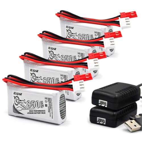 7.4V 850mAh LiPo Battery with JST Plug O150489