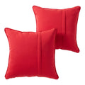 Red Sunbrella Fabric Outdoor Throw Pillow 2-Pack X3529
