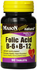 B6/B12/Folic Acid Tablets Dietary Supplement 90 Count Pack of 3 P526222