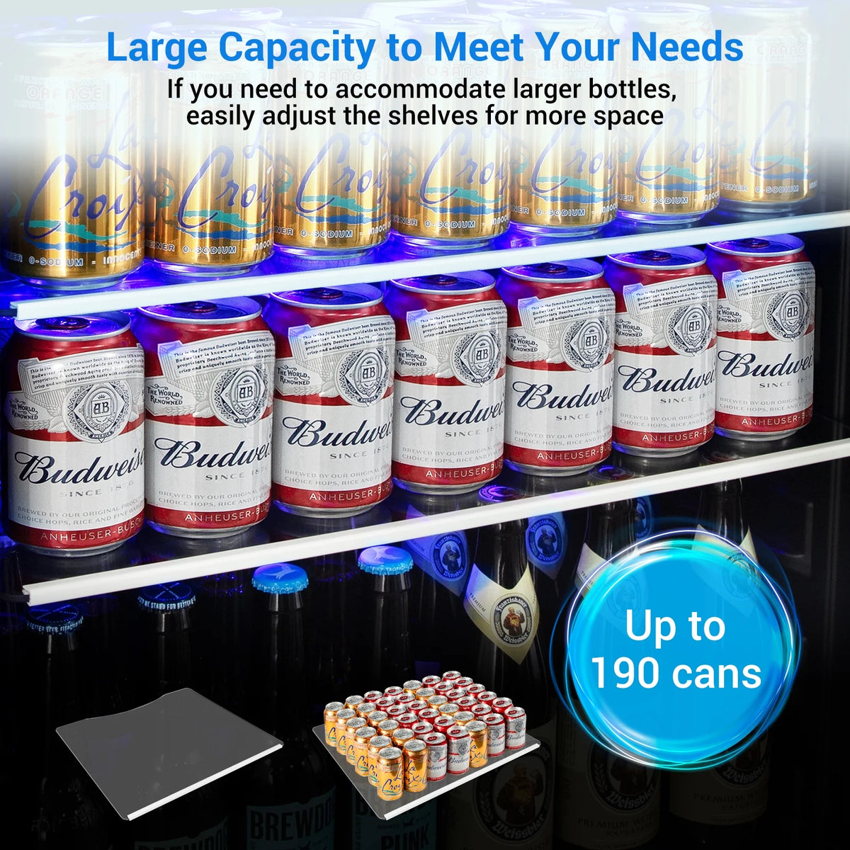 24 inch 140 Can Beverage Refrigerator Cooler L908375