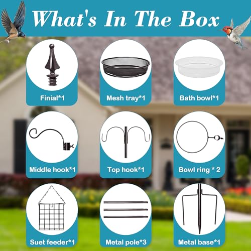 6-Hook Bird Feeding Station Kit with 4 Feeders X384