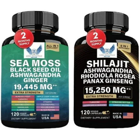 Sea Moss Shilajit 2 Pack 120 Capsules V9786