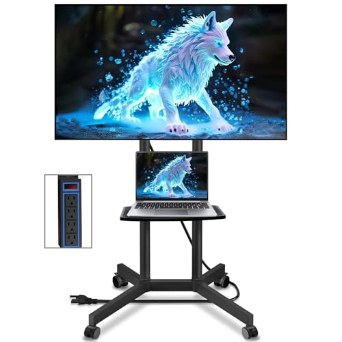 Rolling TV Stand with Wheels for 32-75 Inch TVs Y166