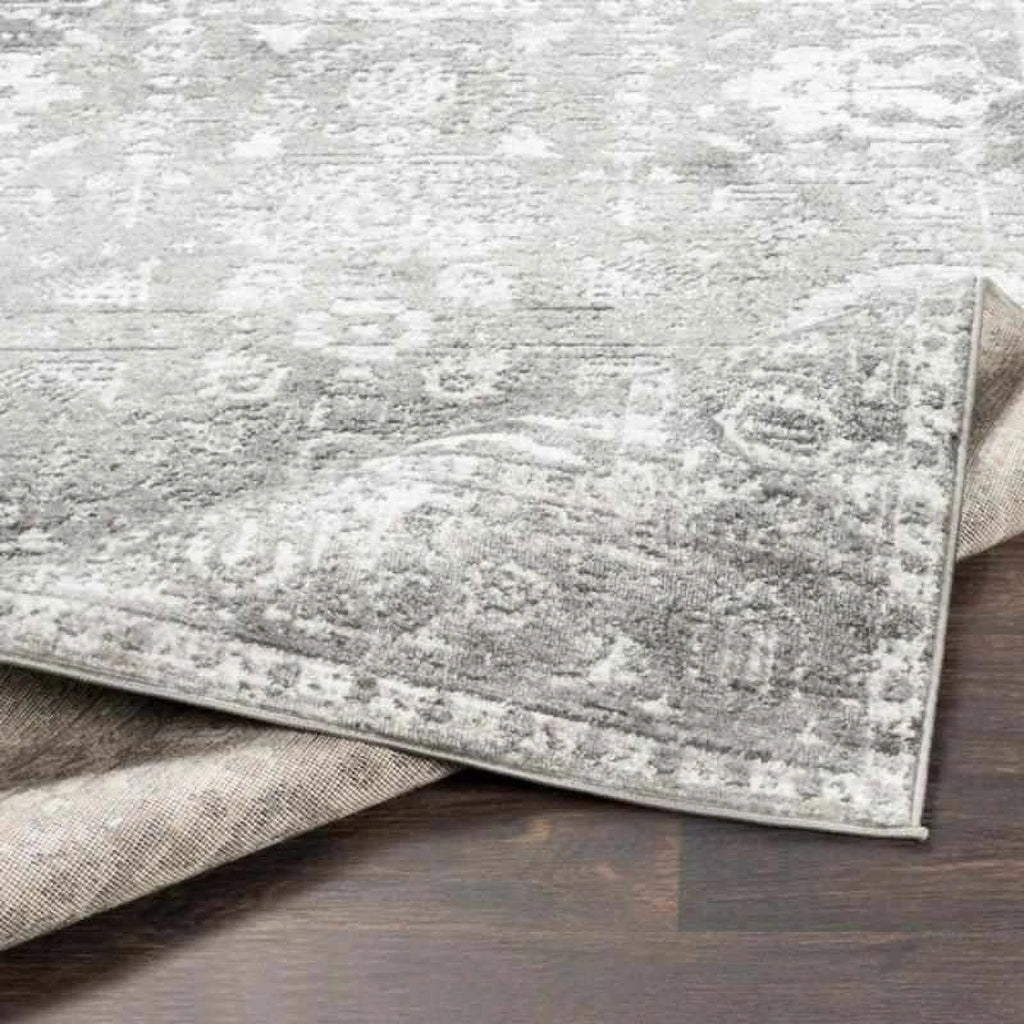 9x12 Gray Charcoal White Area Rug F45115