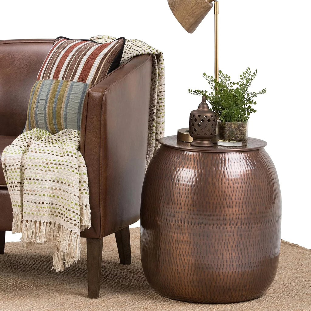 19 Inch Metal Storage Accent Side Table M82091
