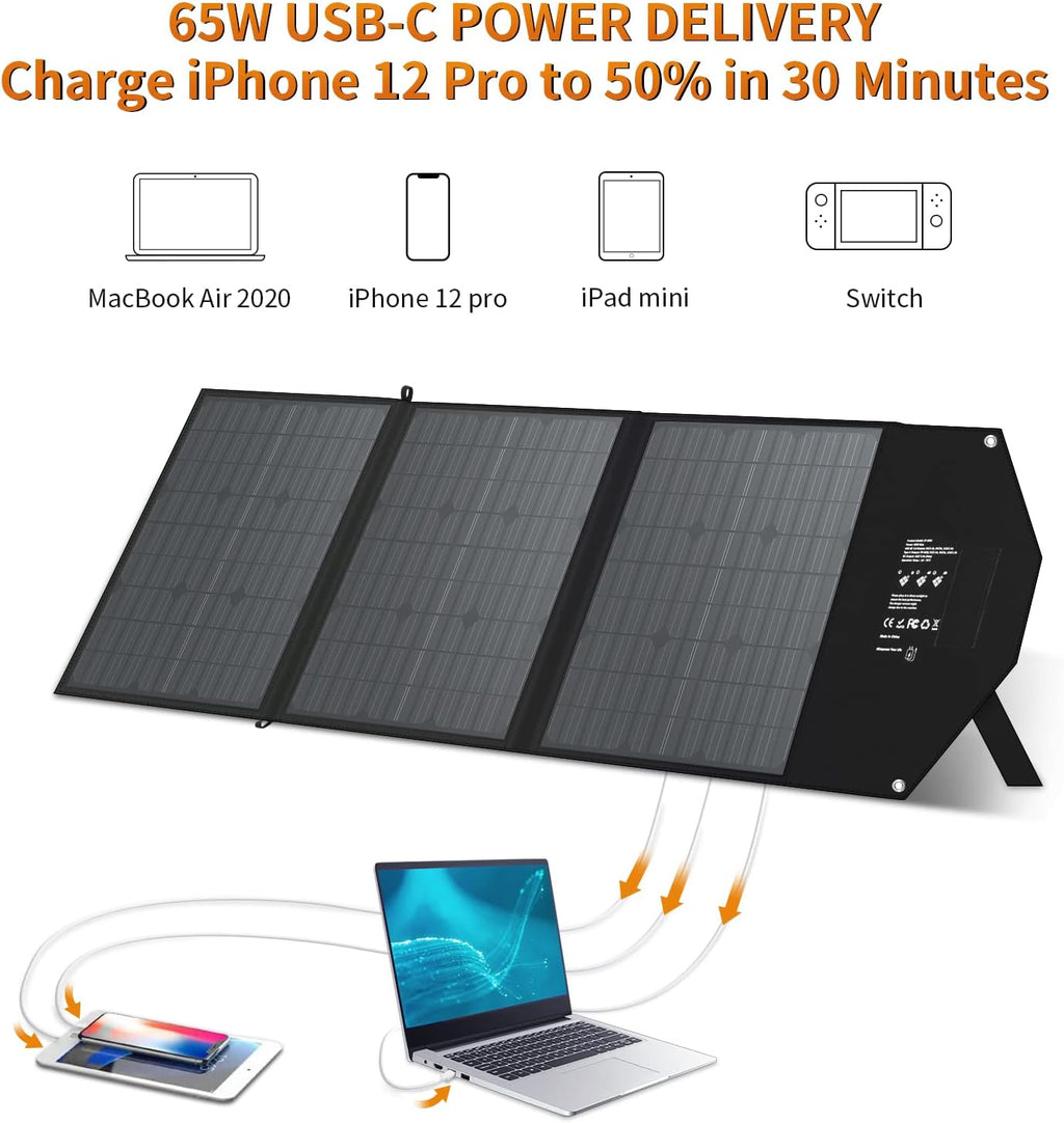 120W Portable Foldable Solar Panel Kit with MC-4 Output M7130