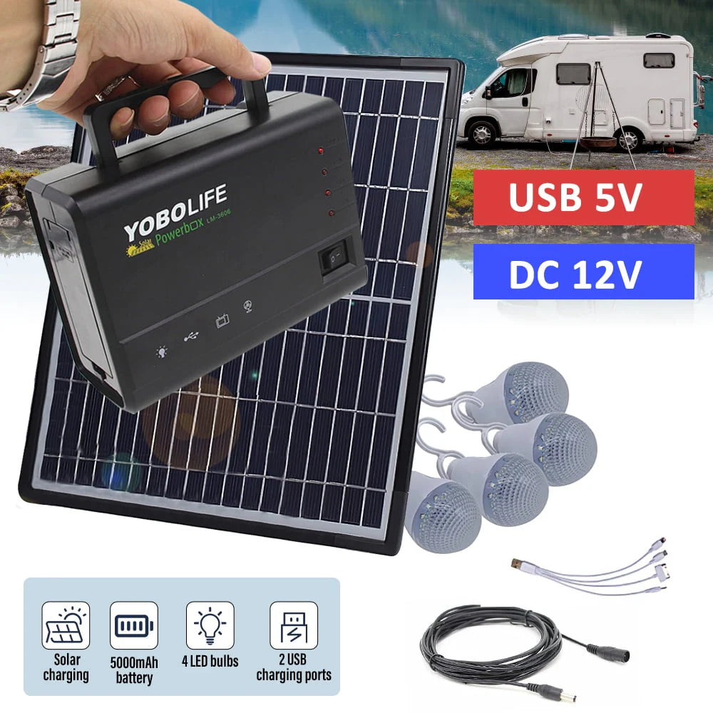Portable Solar Power Station with 4 LED H812875