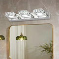 18In 3 Lights Stainless Steel Crystal Vanity Wall Light T844972