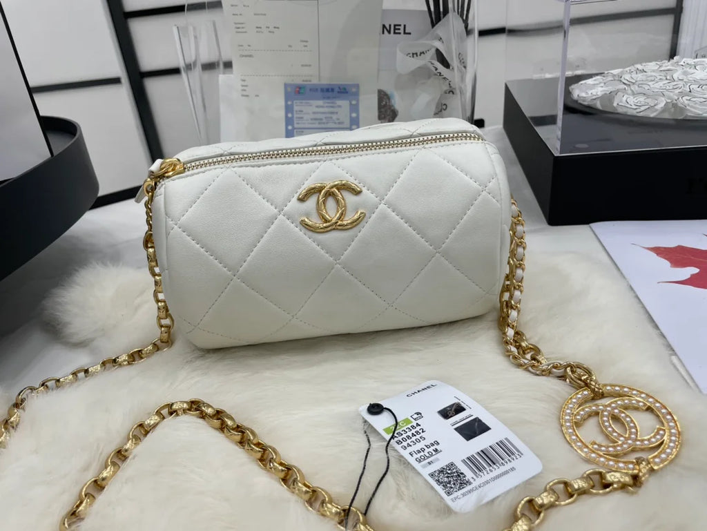 White Mini Bowling Bag M3767