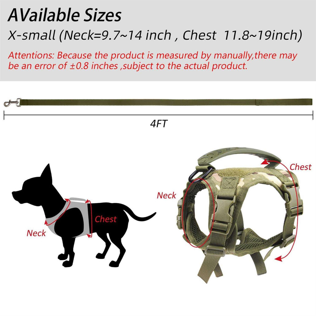 Tactical Dog Harness with Handle and Leash Set F87041