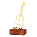 Acrylic Light Up Guitar Pick Holder with Wooden Base O86908