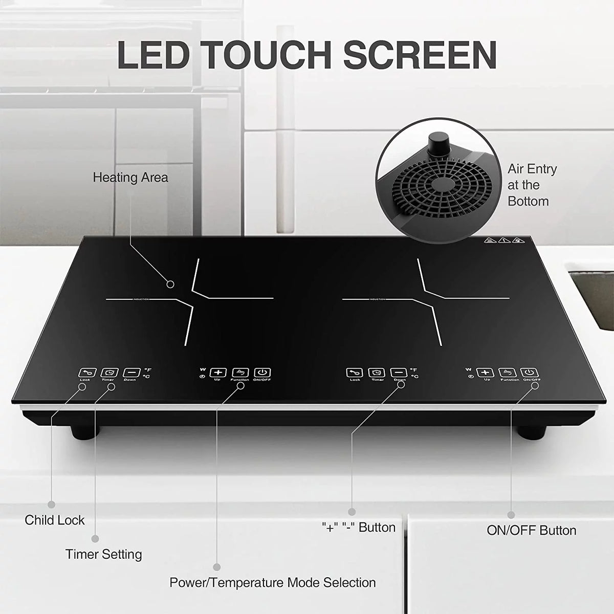 Portable Induction Cooktop 1800W Single Burner C780476