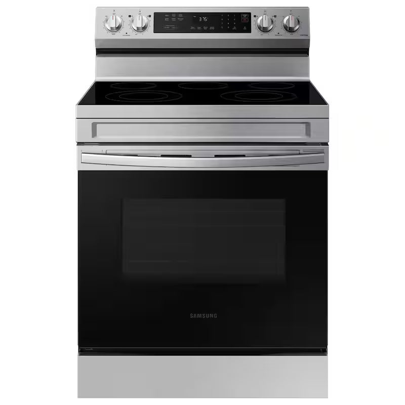 6.3 cu. ft. Smart Freestanding Electric Range with Rapid Boil and Self Clean in Stainless Steel V977368