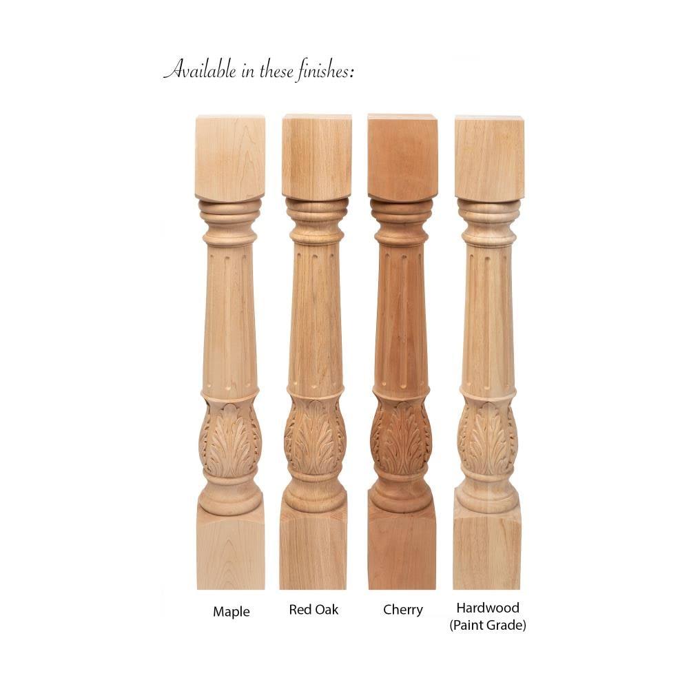 Unfinished Solid Hardwood Kitchen Island Leg E1289