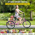Foldable 7-Speed Adult Tricycle with Basket K4772