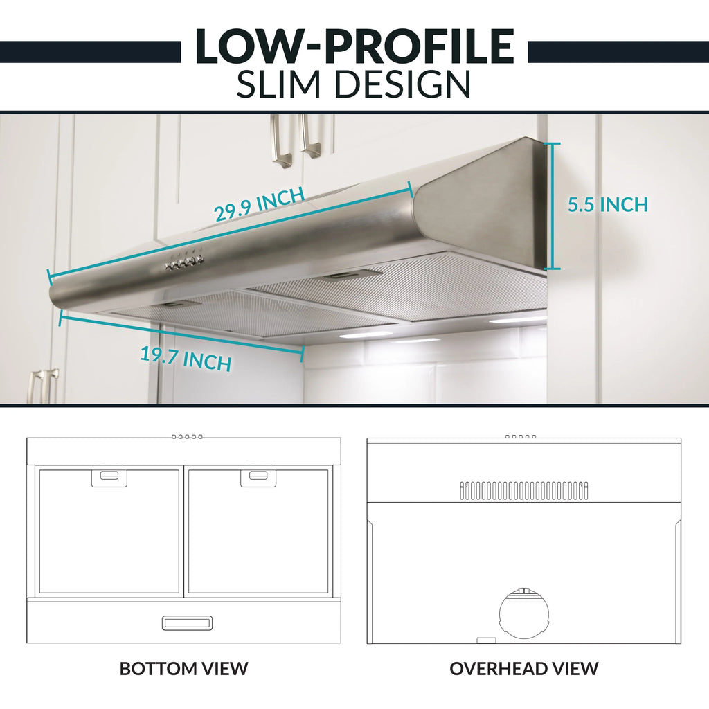 30-Inch Under the Cabinet Range Hood M30445