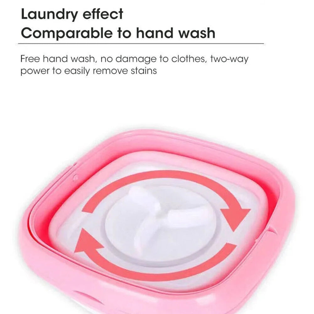 Compact Folding Washing Machine Pink L7852