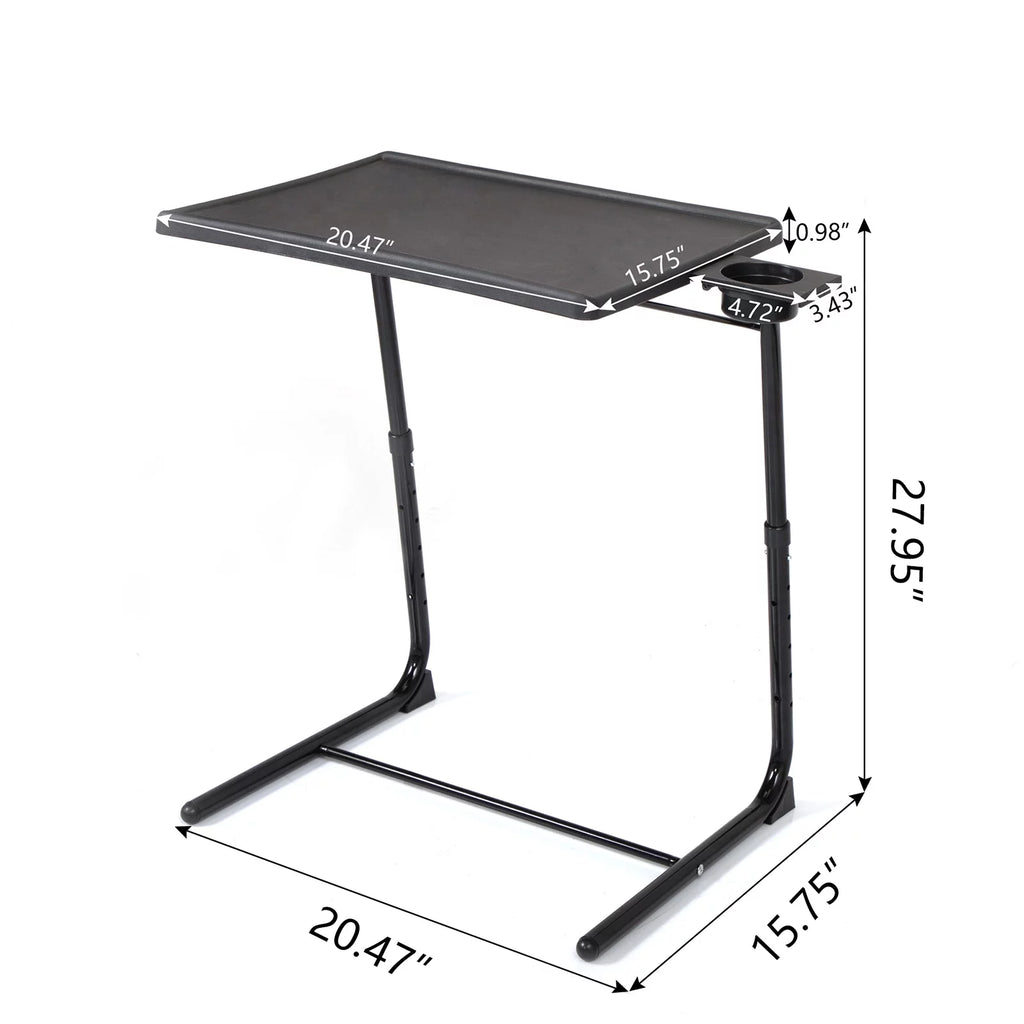 Set of 2 Black Adjustable Computer Table K49391