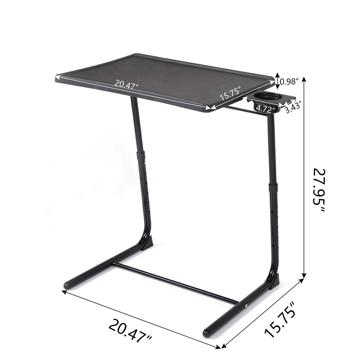 Set of 2 Black Adjustable Computer Table K49391