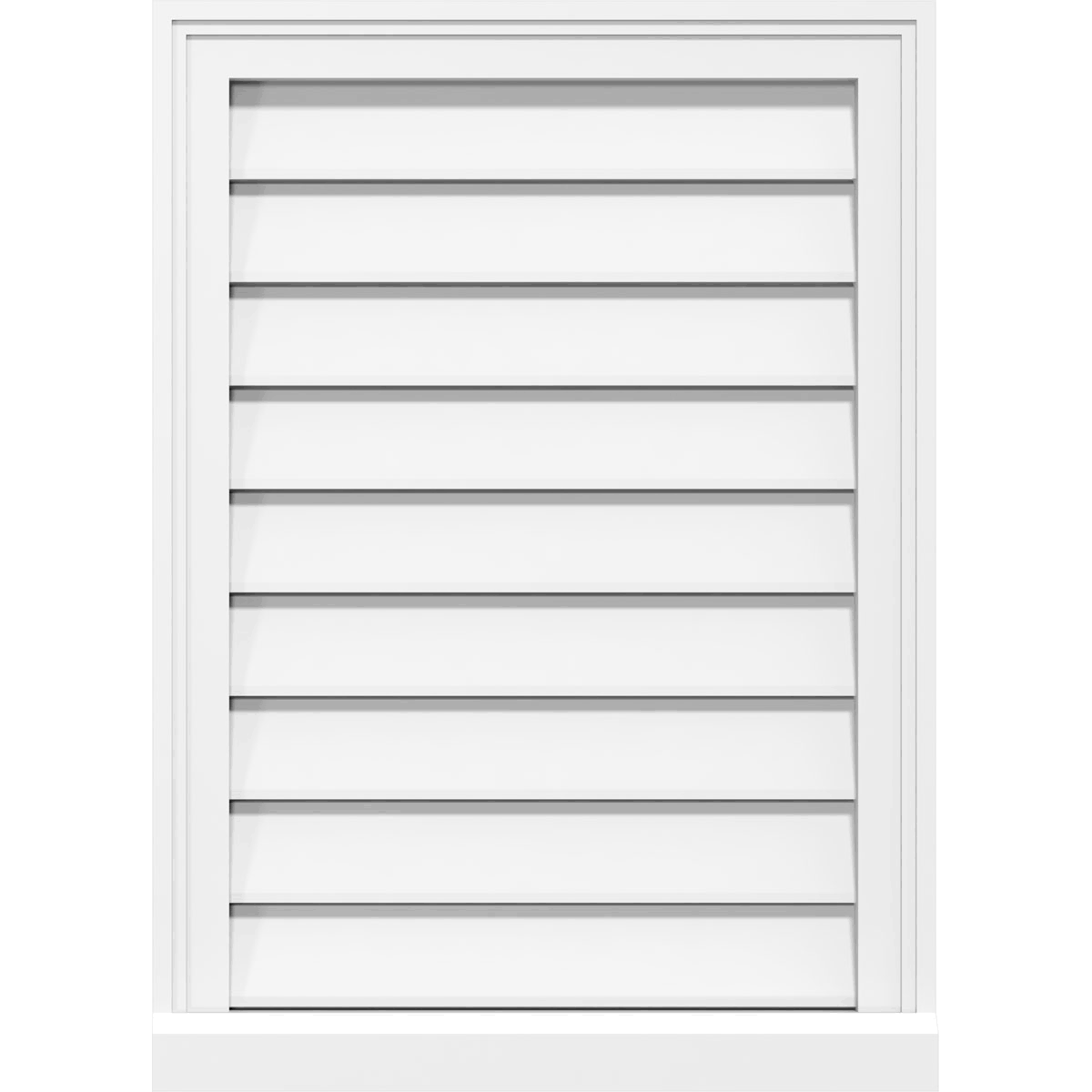 Vertical Surface Mount PVC Gable Vent R9884