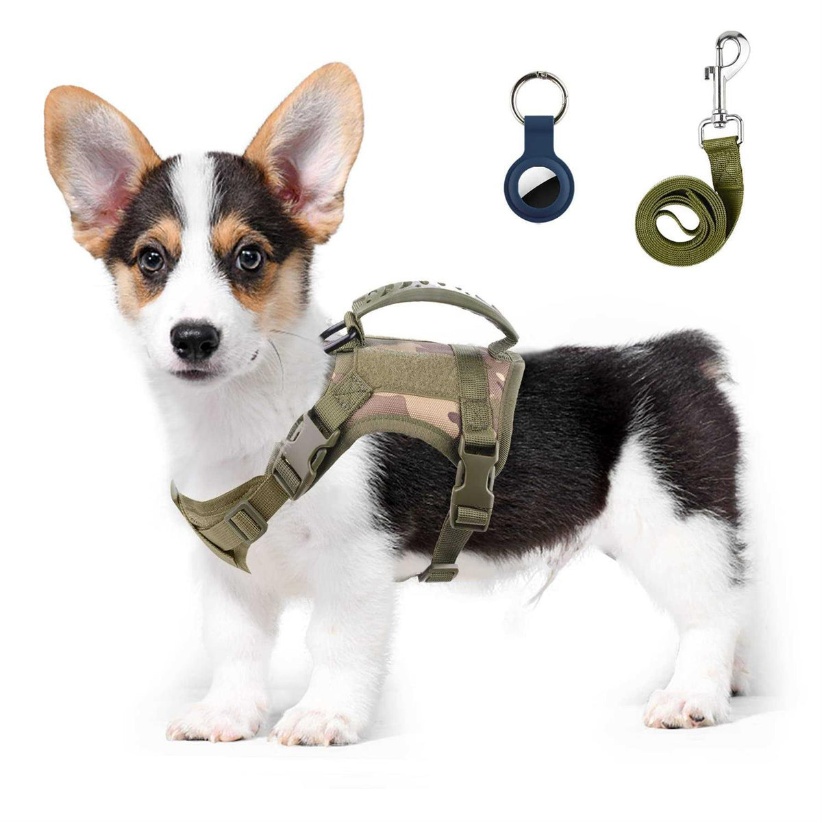 Tactical Dog Harness with Handle and Leash Set F87041