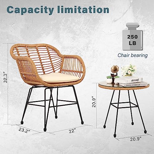 3 Piece Wicker Patio Set X6621