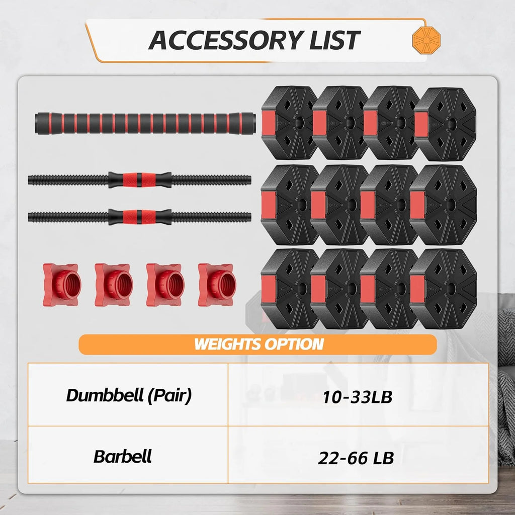 66LB Adjustable Dumbbells Set Q314053