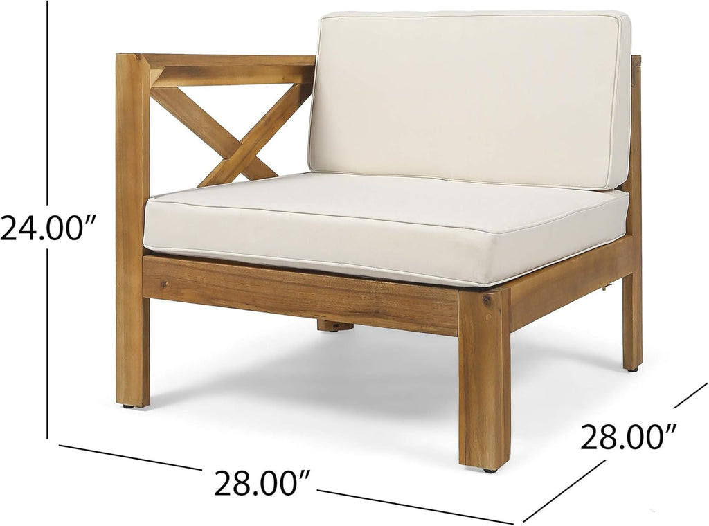 Acacia Wood 5 Piece Sofa Set U891