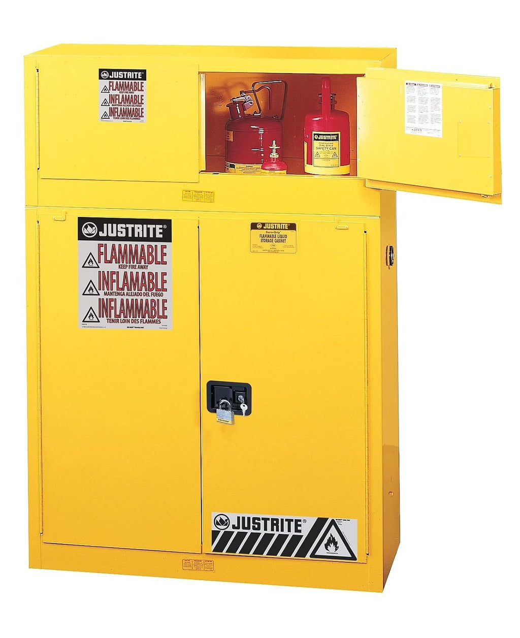 Galvanized Steel 2 Door Self Close Flammables Safety Storage Cabinet, 12 Gallon V164349