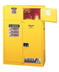 Galvanized Steel 2 Door Self Close Flammables Safety Storage Cabinet, 12 Gallon V164349