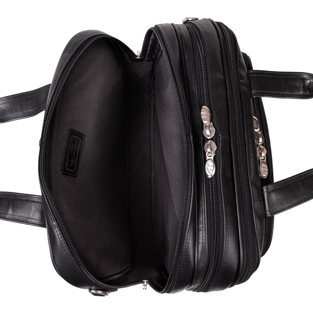 Black Leather Laptop Case Q289