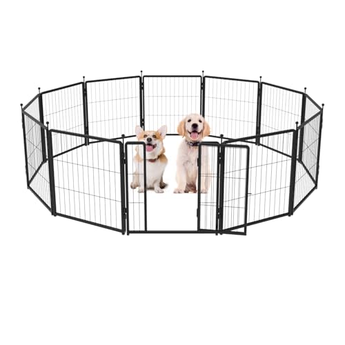 24 inch 12 Panels Heavy-Duty Metal Dog Playpen E7385