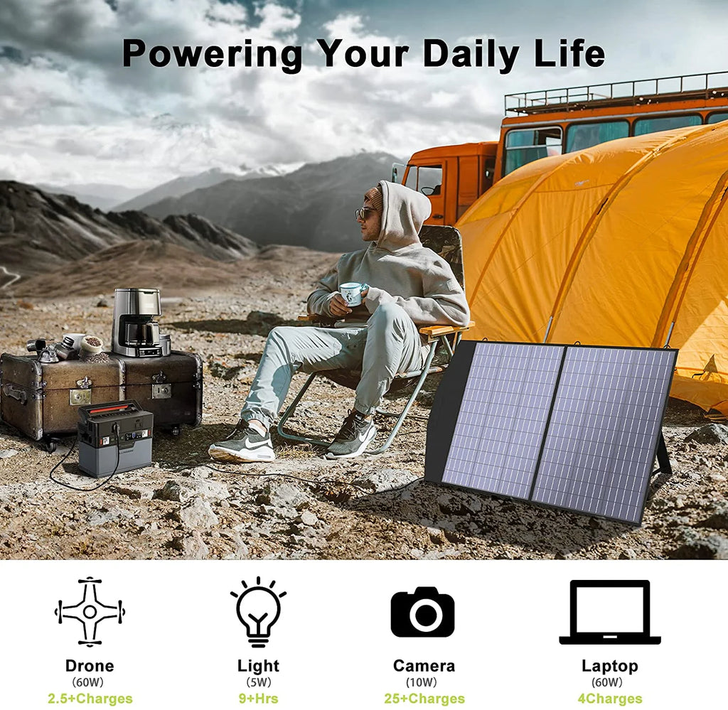 700W 606Wh Portable Power Station with AC Outlets I803