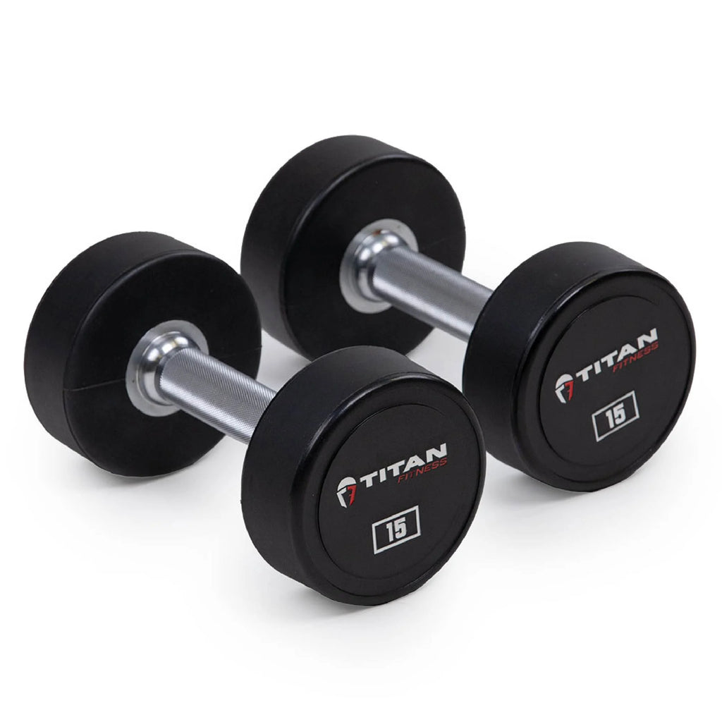 25 lb. Pair Round Urethane Dumbbells E5207