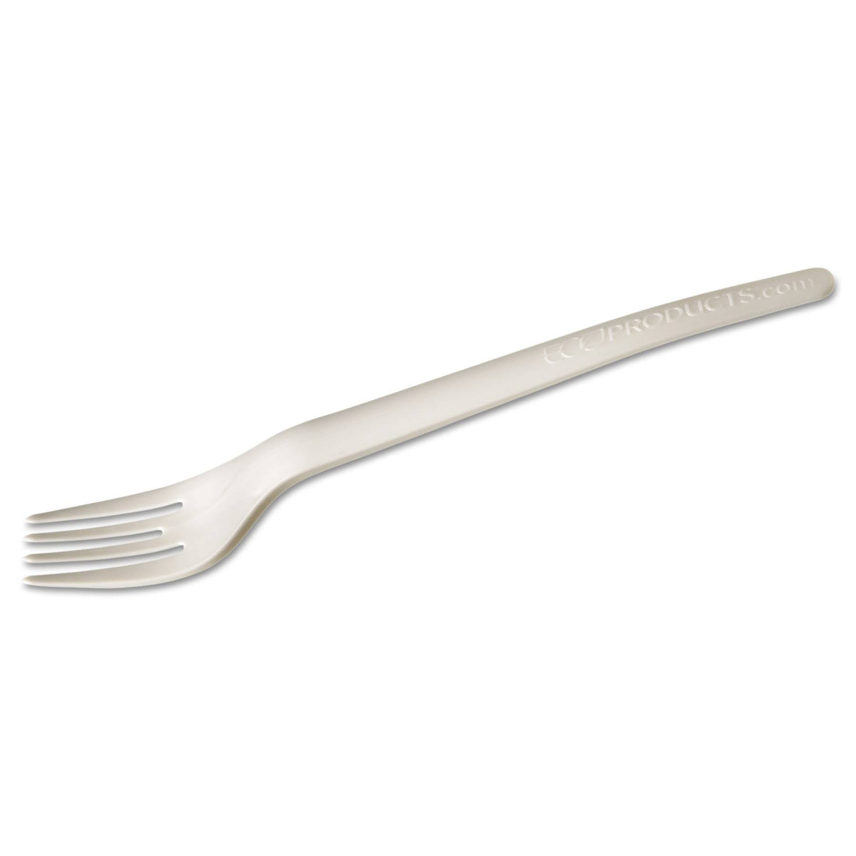 White Compostable Plastic Fork 1000 pack Q748