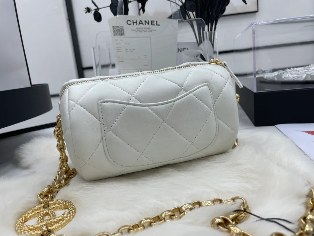 White Mini Bowling Bag M3767