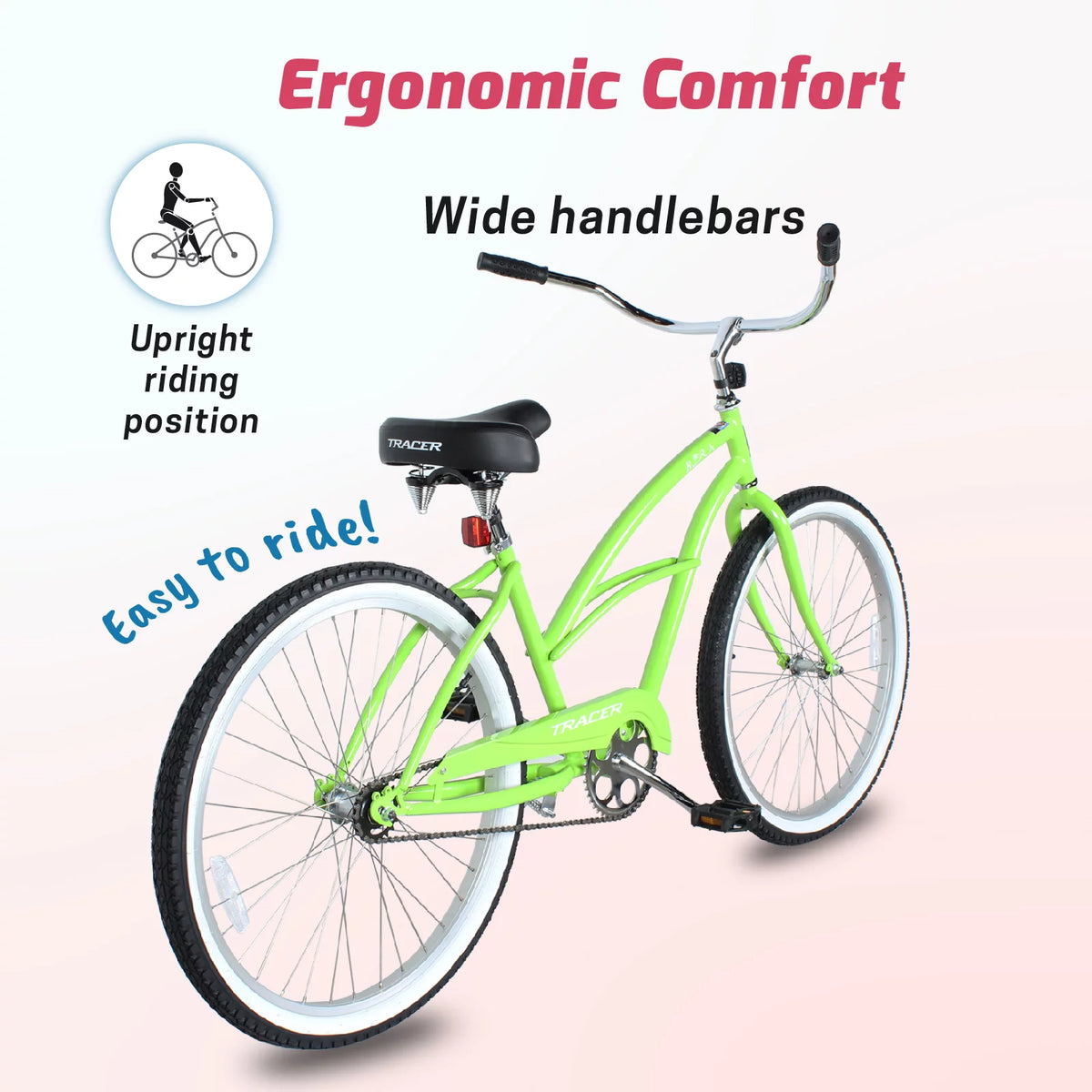 26 Inch 1 Speed Mint Green Cruiser Bike R450170